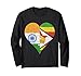 Indiano Zimbabwe Bandiera Cuore Maglia a Manica