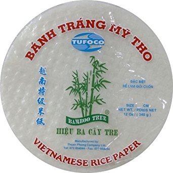 Round Vietnamese Rice Paper 28cm 340g Summer Fried Spring Roll Skin Wrapper Banh Trang Edible Food Prepare