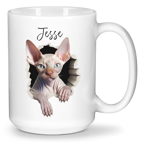 Personalized Sphynx Cat Tea Mug 11oz/15oz Gift