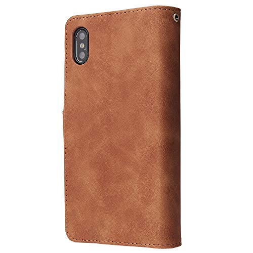 Coque iPhone Xs Max DKPT US Marron housse protection antichoc rigide