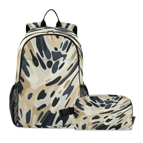 Sac à dos vache avec sac à déjeuner pour étudiants et scolaires