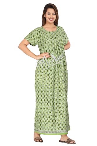 Image of Monique Brand 100% Pure Cotton Nighty for Woman | Floral Gown for Women Night Wear | Cotton Nighty for Women Stylish | Maxi for Women Cotton