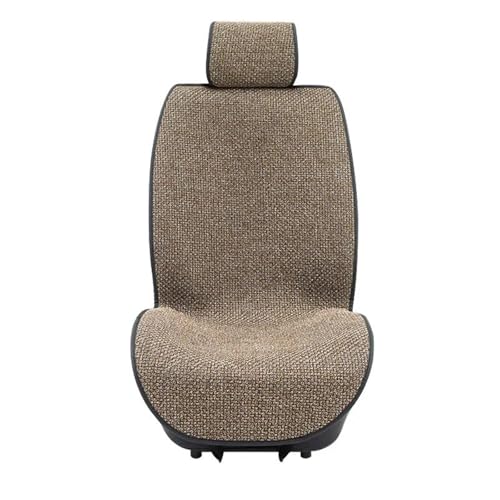 リネンカー 4シーズンユニバーサルシートカバー 滑り止めパッドプロテクターマット 夏用通気性自動車 車シートカバー(1PC Front Coffee)