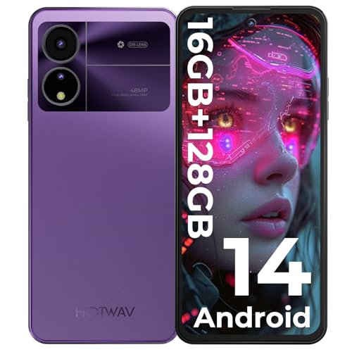HOTWAV NOTE12 2024 Smartphone Ohne Vertrag, Android 14 Octa Core 16GB+128GB/1TB Erweiterbar Handy Ohne Vertrag, 6.8 HD+ Display 5160mAh Handy Günstig, 48MP+16MP Kamera Dual SIM 4G Simlockfreie Handys