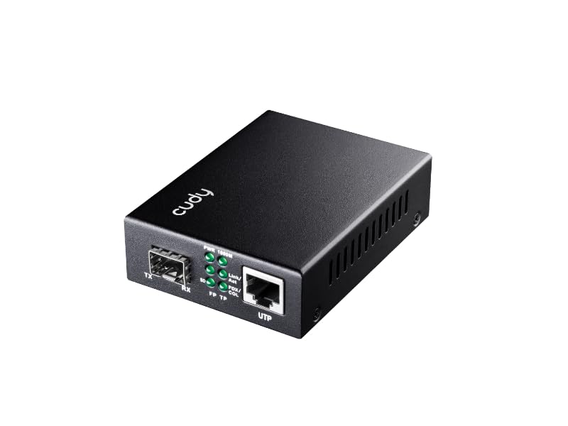 CUDY MC220P - Convertisseur 10/100/1000M Gigabit PoE+ Fiber Optic to RJ45