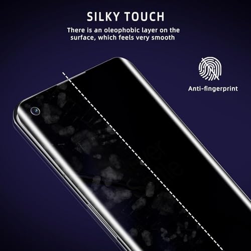 Image of EZ-GLAZ Privacy Screen Protector for OnePlus 12 (6.82 inch Curved Display) | Anti-Spy HD Clear Flexible Film | Bubble-Free Easy Installation Kit | Scratch Resistant | Case Friendly (Pack of 2)