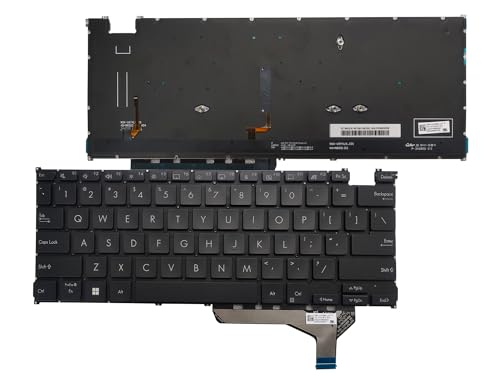 �m�[�g�p�\�R��US�L�[�{�[�h ASUS Zenbook 14 OLED UX3402 UX3402Z UX3402V UX3402ZA UX3402VA S13 X13 UM5302 �o�b�N���C�g�u���b�N 9Z.NKGLN.4016K�Ή�