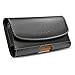 Perilogics PU Leather Belt Clip Holster for iPhone 15 Plus, 15 Pro Max (No Case), 14, 13 Pro, 12, 12 Pro Max with Slim Case. Chestnut Stitching, Magnetic Cover, Belt Loops ID Slot