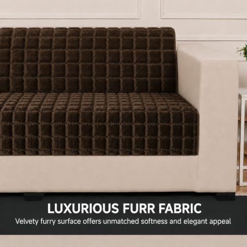 Image of STITCHNEST 'Haven Soft Series' 3 Seater Sofa Cover | Full Coverage Sofa Cover| Premium Velvet Fabric, Washable & Durable Furniture Cover for Modern Living Rooms