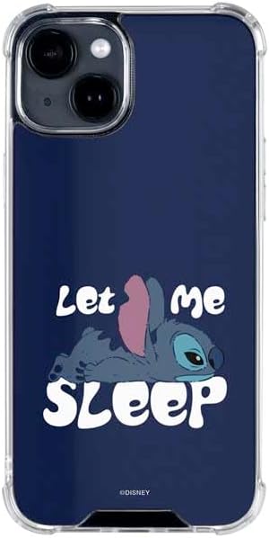 Skinit Clear Phone Case Compatible with iPhone 15 - Officially Licensed Disney Lilo and Stitch Stitch and Angel Design