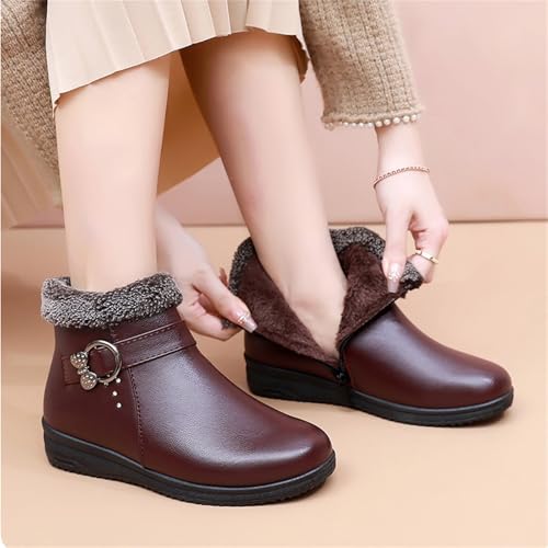 Bottines femme talon compensé légères et chaudes à bout fermé