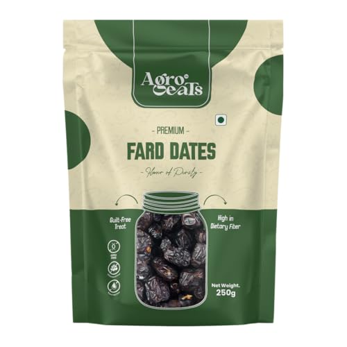 Image of AGROEATS PREMIUM FARD DATES - 250g Pack | Natural Saudi Khajur | Nutritious & Naturally Sweet | No Added Sugar | Biodegradable Packaging | Ideal for Gifting & Daily Snacking