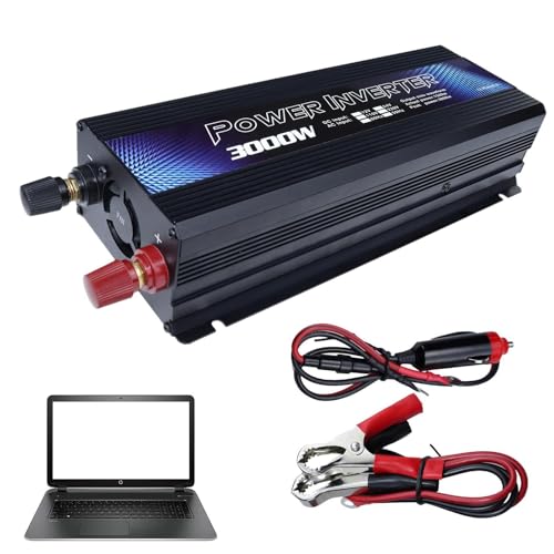 DC a AC Inverter - DC12V su AC110-220V Adattatore di uscita per da da auto da da auto da 3000W Convertitore campeggio interruzione corrente viaggi laptop