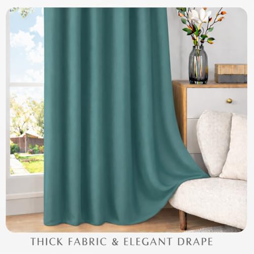 Image of STITCHNEST 'Solis Series' Premium Satin Room Darkening Curtains 7 Feet Long Set of 1 | Door Curtain 7 x 4 Feet | Blocks 70-80% Light | Ideal for Bedroom, Living Room & Home Decor