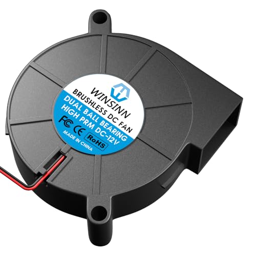 Ventilador soplador 5015 WINSINN de 12V con rodamiento de bolas dual para impresora 3D 4