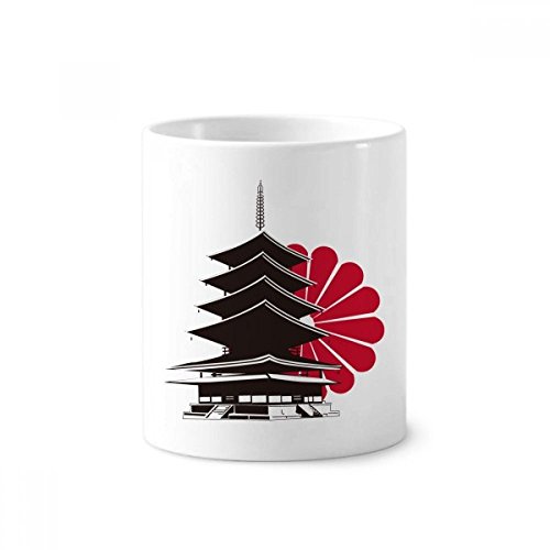 Gobelet céramique chrysanthème japonais contre le désordre du lavabo