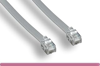RiteAV - 300FT (91.5M) RJ12/M to RJ12/M 6P6C Straight for Data Phone Line Cord - Gray