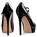 Oh Mispares Women's Platform Stiletto Heels Closed Round Toe Pumps Office Ladies Mary Jane Strap Heeled Pumps Fashion 5.3