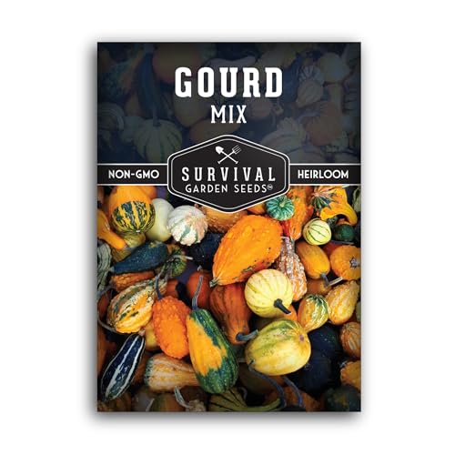 Mixed Gourd Seeds for Planting - Heirloom Non-GMO Open-Pollinated (1 Pack)