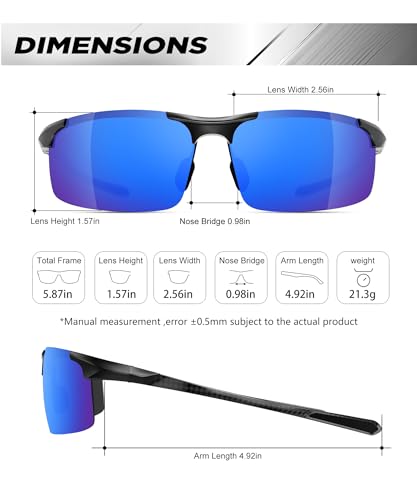 Image of ANYLUV Polarized Sunglasses for Men Carbon Fiber Sunglasses with UV400 Protection for Fishing Driving Gift