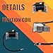 Ignition Coil 101909201& RPM REV Limiter 1019094-01& Ignition Module 21119-2161 Fits for Kawasaki FE290D FE350D for Club Car Golf Cart DS 1997-UP QINLANAP