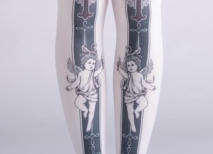 Image of Sahabowi Women Tights, Opaque High Waist Pantyhose, Vintage Control Top Stockings