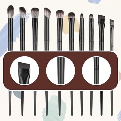 10 Pcs Eyeshadow Brush Eye Makeup Brushes Set Professional Blending Eyeshadows Makeup Brush Precision Makeups Brushes for Eyeshadow Eyebrows Eyeliner Blending