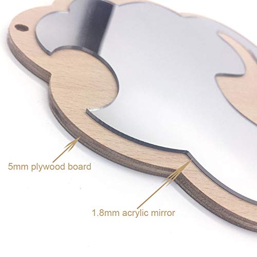 Zekui Silver Moon Wall Stickers Moon Shape Hang Mirror Home Decor Kids Bedroom Removable Acrylic Mirror Wall Decals Diy Art Decal #TOP3