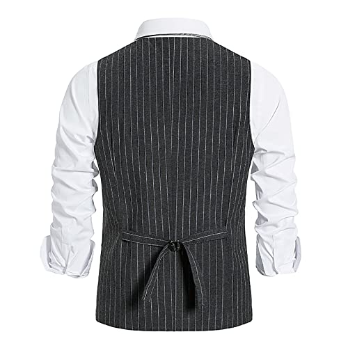 Men's Suit Vests Business Casual Wedding Prom Button Up Work Vest Herringbone Tuxedo Vintage Classic Formal Vests4