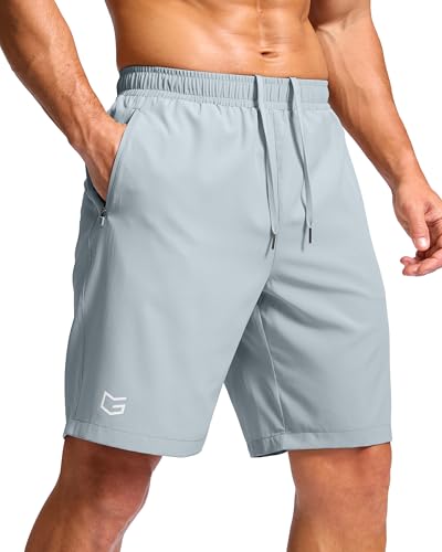 Image of G Gradual Men's Athletic Running Shorts with Zipper Pockets Quick Dry 7 inch / 5 inch / 9 inch Workout Gym Shorts for Basketball Hiking