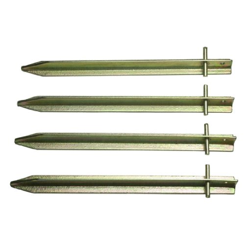 10T PEG IT T20-30SV, 4 x Camping Zelt-Hering aus Stahl t-Profil Erdnagel 25x25x300 mm Zeltnagel