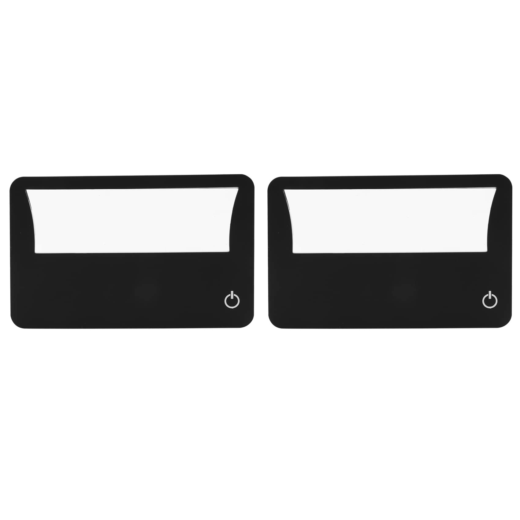 Nicfaky Credit Card Size Lighted 3X Magnifier Bundle Includes 2 Magnifiers, Each Magnifier for Reading Has 3X Lens, Use As 3X Magnifying Glass with Light or As Reading Magnifier for Menus