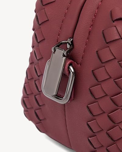 Image of NEWBELLA Women's Bucket Bag - Square Top Handle Satchel with Crossbody Strap, Shoulder Bag for Work & Daily Commute