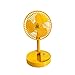 RJJ Chowany wentylator składany duży wiatr przenośny wentylator pulpitu Usb. Elektryczny wentylator składany wentylator Desktop Mini Chowany (Color : Yellow)