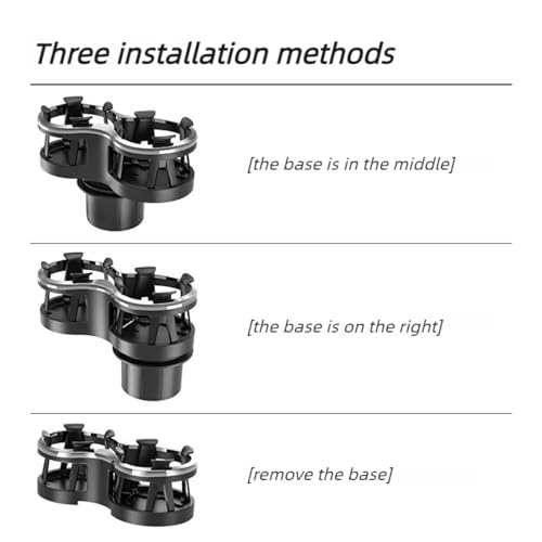 Porte-gobelets de voiture multifonction à double emplacement stable - 7