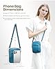 befen Soft Leather Cross Body Phone Bag for Ladies Small Shoulder Bag for Women Blue RFID Blocking Phone Purse with Large Capacity #2