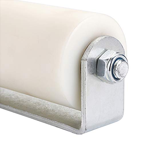 Skelang 6" Slide Gate Guide Roller With Post Welded Bracket, Uhmw Hard Nylon Sliding Rolling Gates Guider, Heavy Duty Sealed Ball Bearing Side Roller Assembly (White - 6 Inches) #TOP2