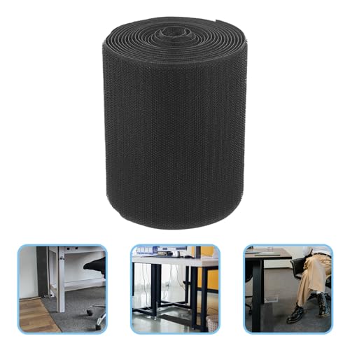 Garneck herramienta reutilizable para gestión de cables, funda cubierta para cables de piso en color negro, fabricada en poliéster y nylon resistentes para organizar y proteger cables en hogar y oficina miniatura 7