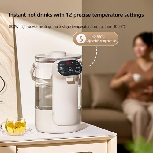 Natychmiastowy dozownik gorącej wody, 800W kotła ze szklaną cysterną 3L. Jednodotykowe gotowanie i dechlorinacja. 12 Temp Ustawienia na herbatę, kawę. Szybkie ogrzewanie w 3 sekundy.