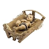 REGALOS LLUNA NIÑO JESÚS EN Cuna DE Madera (22_cm)