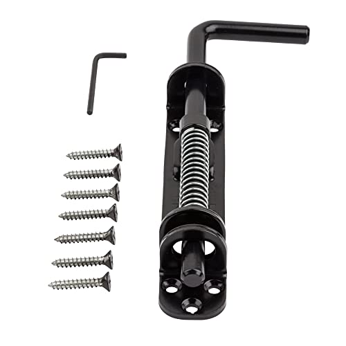 National Hardware N109-214 V1142 Spring Loaded Heavy Duty Sliding Bolt, Black #TOP2