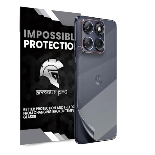 Image of ArmourPro Back Screen Protector for Motoroal Edge 70 Fusion, Premium Ultra Thin TPU Back Membrane Guard, Bubble-Free, Edge to Edge Coverage, Fingerprint Friendly | Crystal Clear, 1 Pack