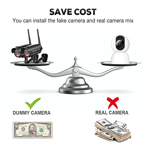 image for BNT Solar Powered Fake Security Camera, Bullet Dummy Security Camera S