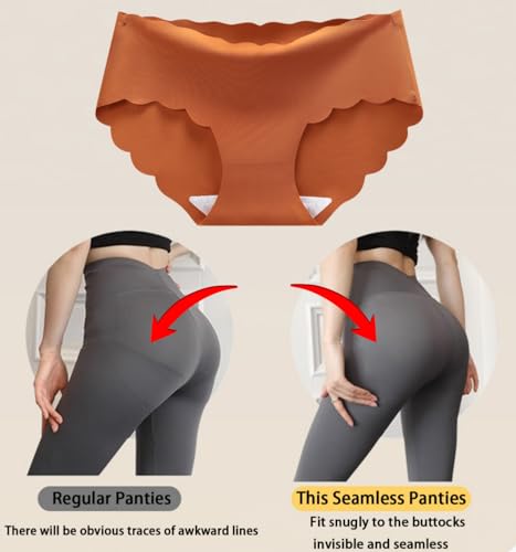 Teen Girls Seamless Panties Tagless Plain Soft Underwear Pack of 8 Multipack3