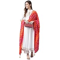 Khushal K Women’s Rayon Flared Kurta And Palazzo With Dupatta Set (White)