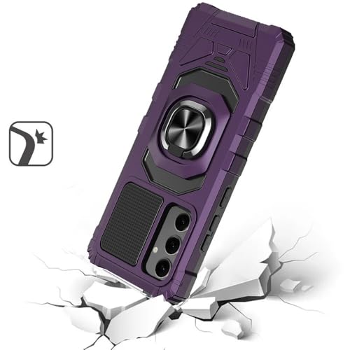 Coque Samsung S25 FE 5G violette rigide en silicone avec anneau support