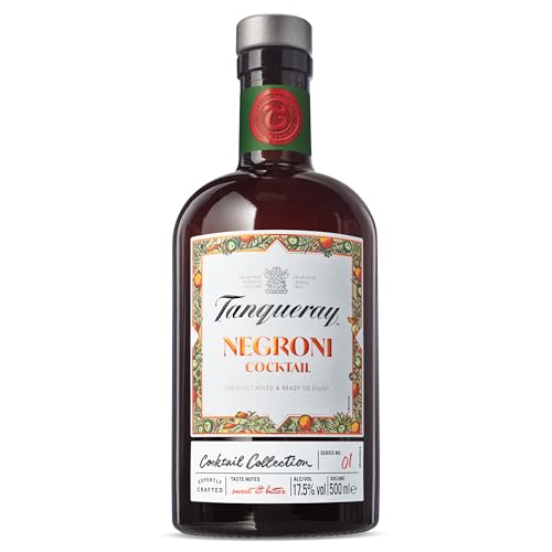 Tanqueray London Dry Gin Negroni Cocktail Drink, 17,5% vol, 50 cl / 500ml Flasche