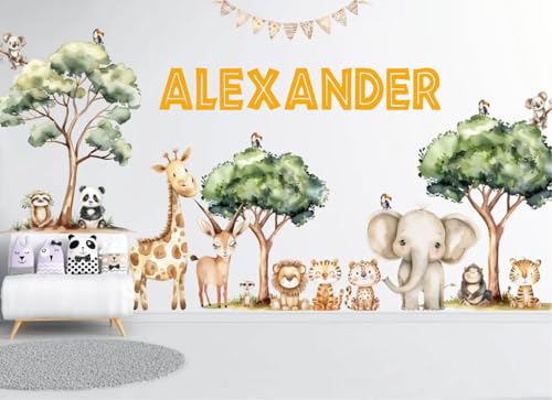 Vinilo Decorativo Personalizado Safari para Pared Infantil miniatura 4