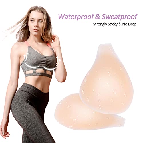 Reusable Adhesive Lift Bra, Stick On Bra Self-Adhesive Silicone Bra Invisible Backless Deep V Plunge Sticky Bra For A/B/C Cup Nude For Women #TOP6