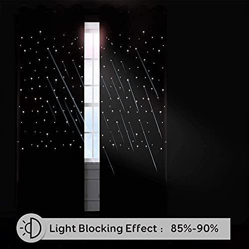 Anjee Cutout Stars Curtains For Kids Room Buddle With White Sheer Curtains 84 Inches Long 4 Panels #TOP3